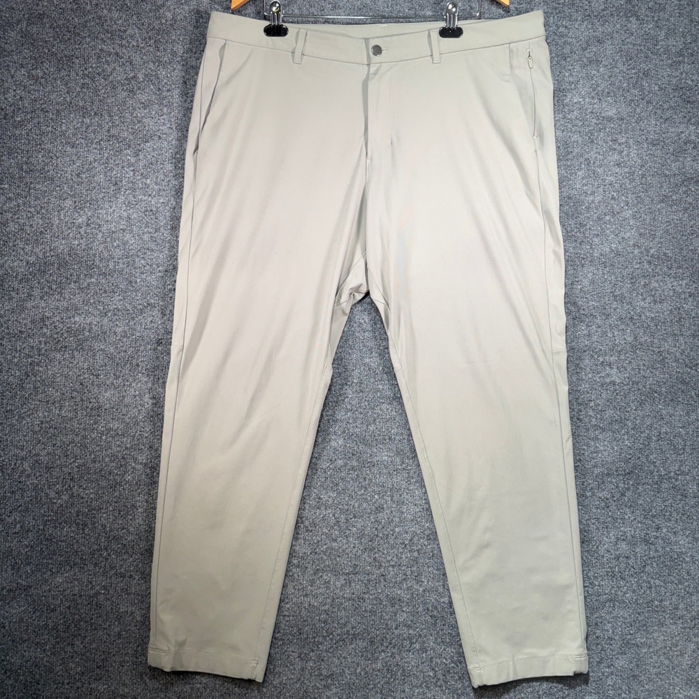 Lululemon Commission Slim Fit Pant Mens 40x30 Tan Khaki Technical Chino Trousers